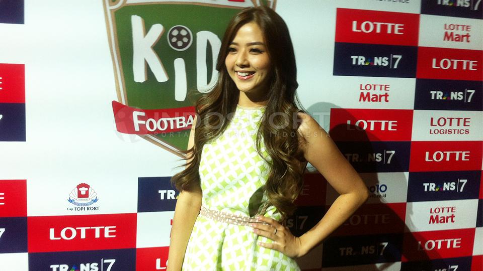 Franda saat ditemui di acara peluncuran Lotte Kids Football Club, di kawasan Kuninngan, Jakarta, Kamis (20/08/15). - INDOSPORT